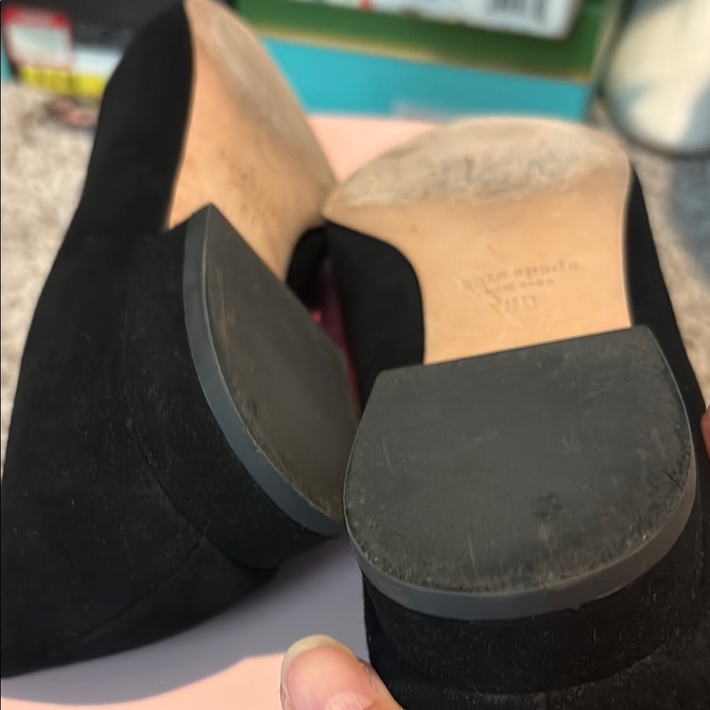 Kate Spade New York Black Embellished Pointed Toe Flats - Picture 5 of 6